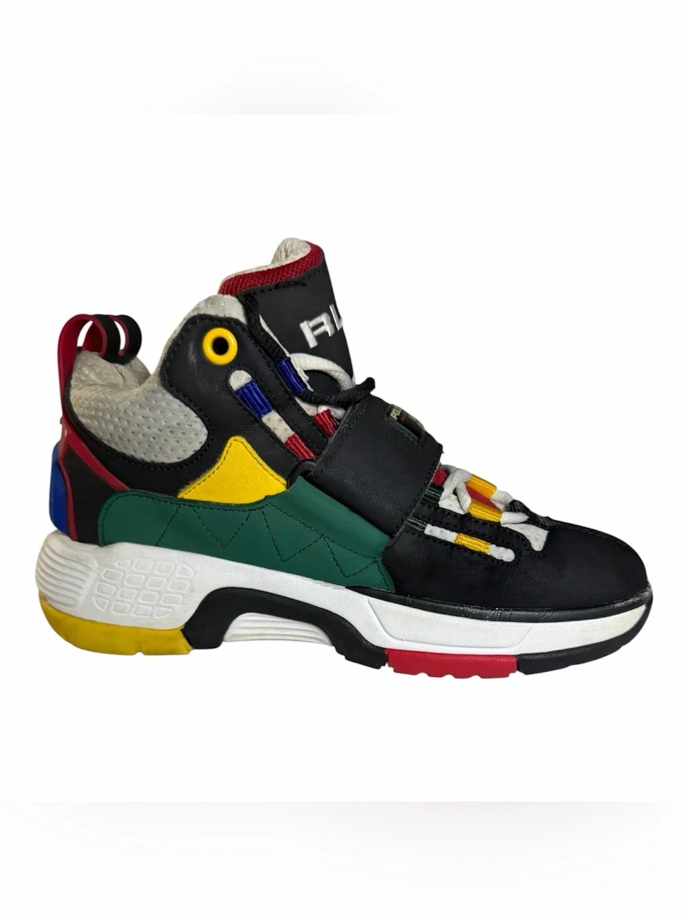 Polo Ralph Lauren Polo Sport PS100 High Top Multi Color Block Sneaker Boy/Mens 6
